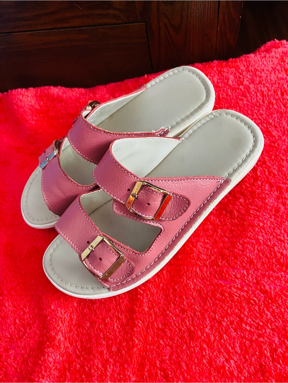 Pink Buckle Slide Sandals - Comfortable Women’s Slides
